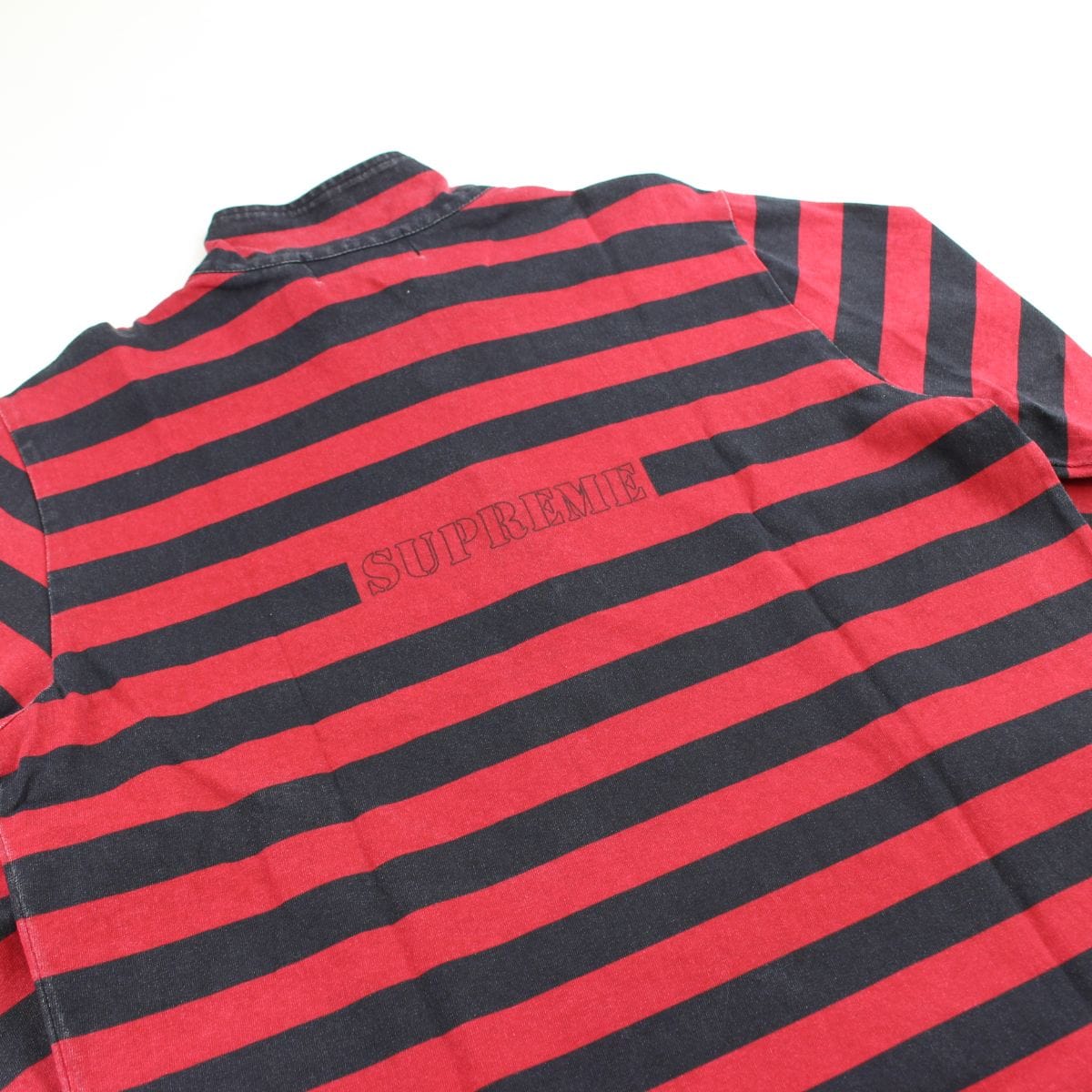supreme x stone island stripe ls red 2016 - SaruGeneral
