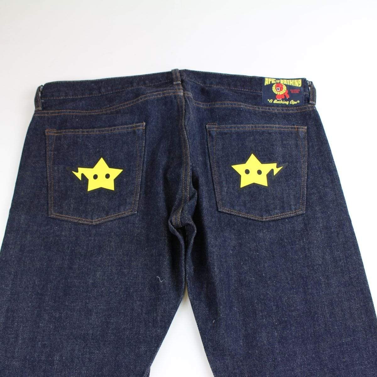 bape yellow bapestas jeans - SaruGeneral