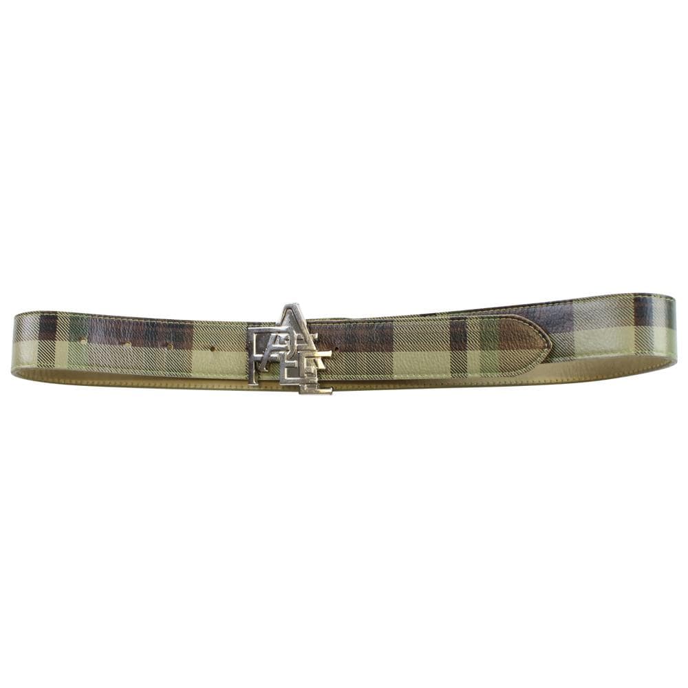 Bape Green Tartan Belt - SARUUK