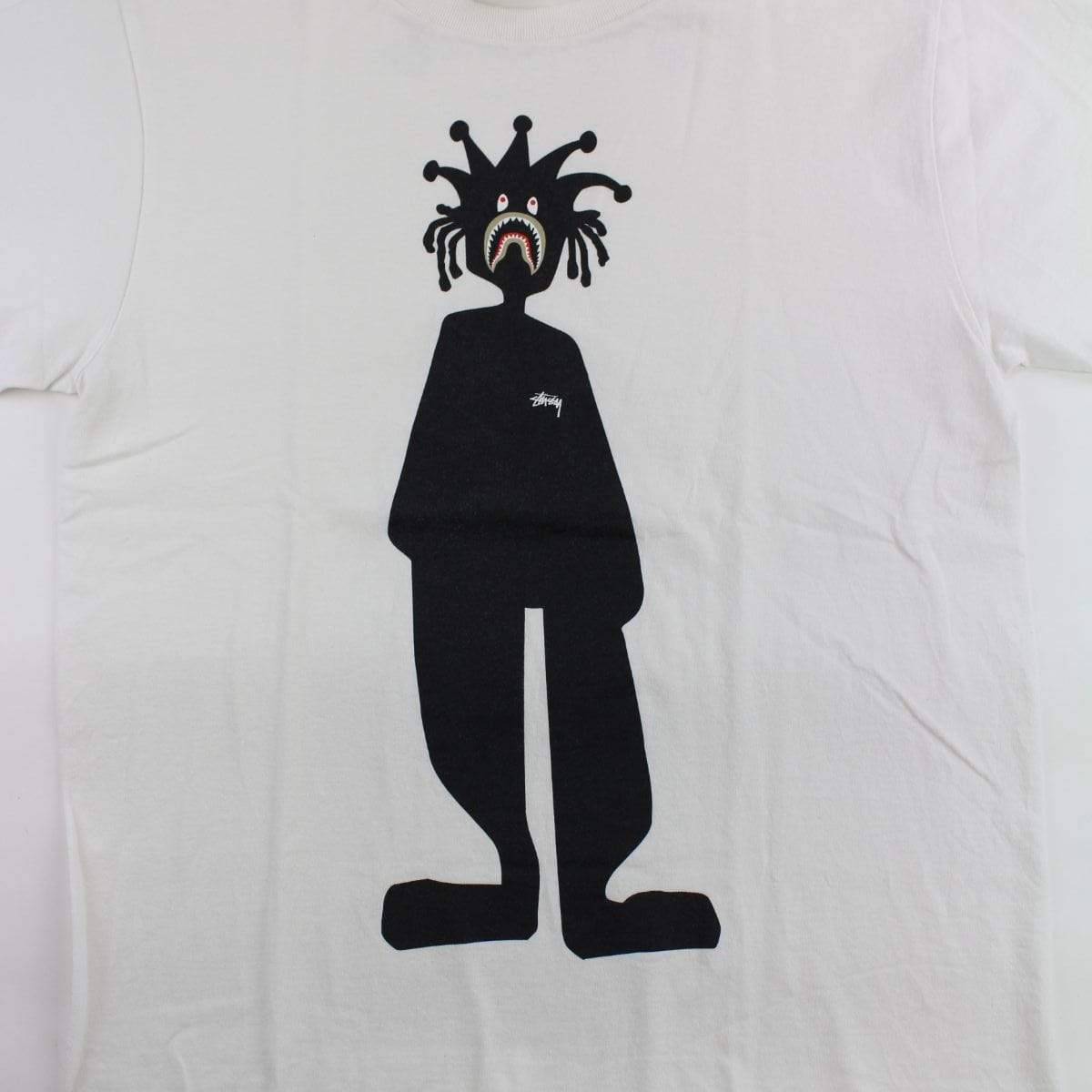 bape x stussy shark man tee white - SaruGeneral