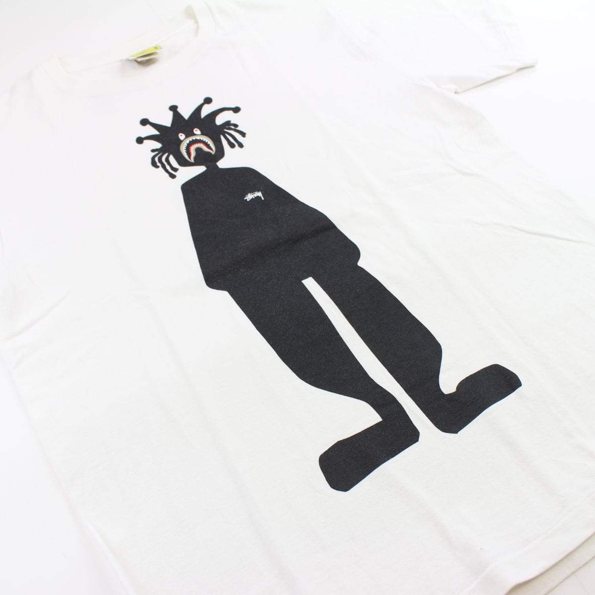 bape x stussy shark man tee white - SaruGeneral