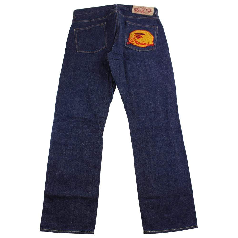bape orange big ape denim jeans - SaruGeneral
