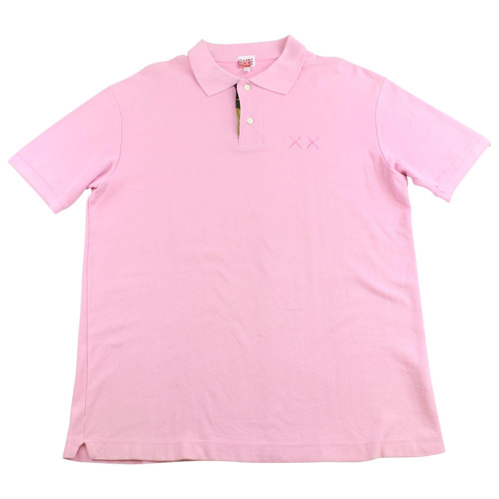 Bape x Kaws Polo Shirt Pink - SARUUK