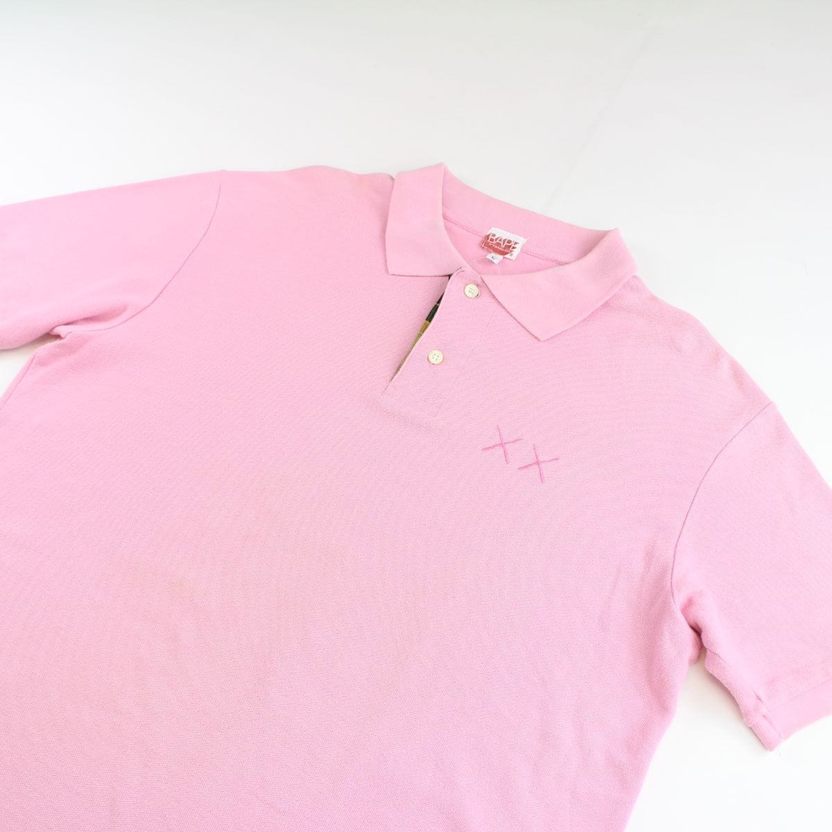 Bape x Kaws Polo Shirt Pink - SARUUK
