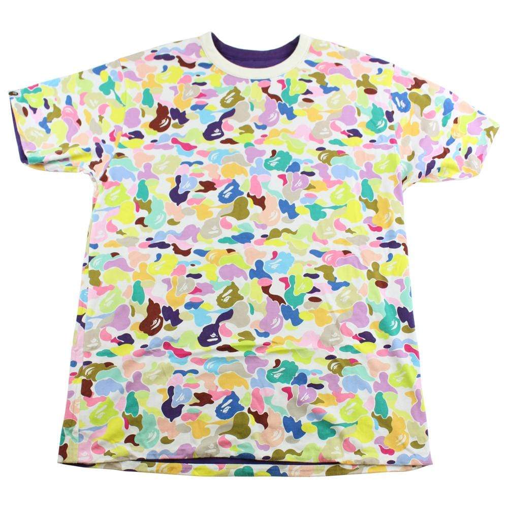 bape white multi camo reversible tee - SaruGeneral
