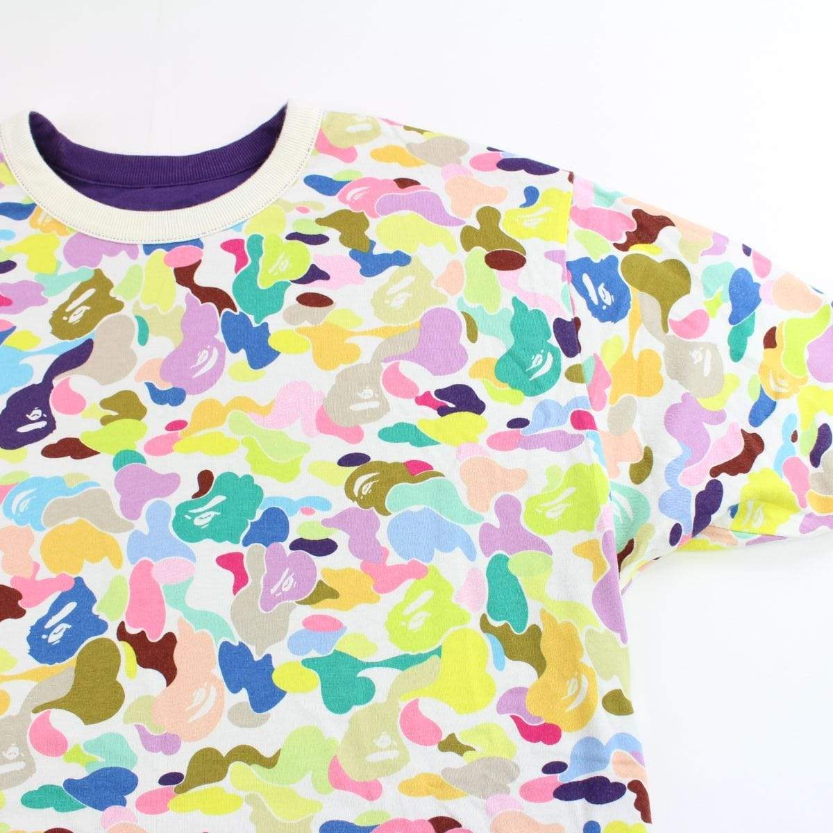bape white multi camo reversible tee - SaruGeneral