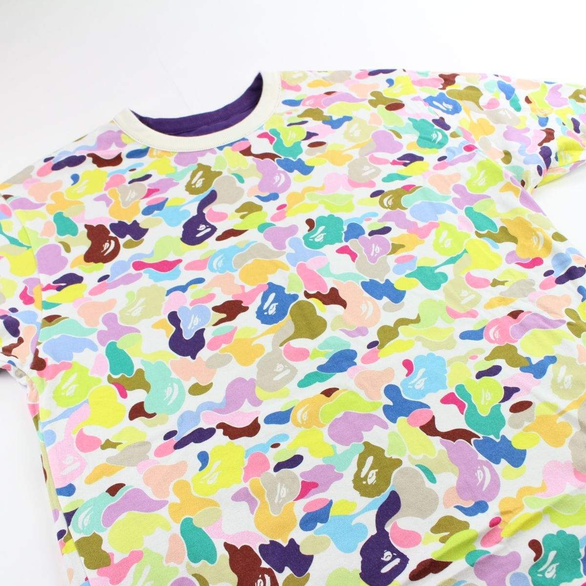 bape white multi camo reversible tee - SaruGeneral