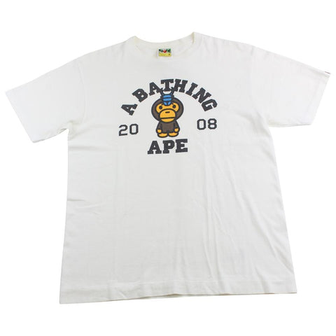 T-shirt Bape Baby Milo Beetle Head blanc