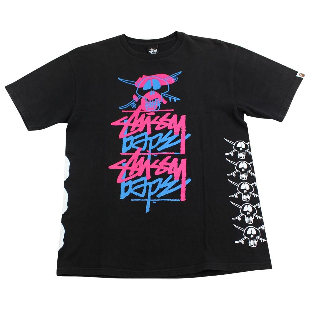 Bape x Stussy Logo Repeat Tee Black - SARUUK