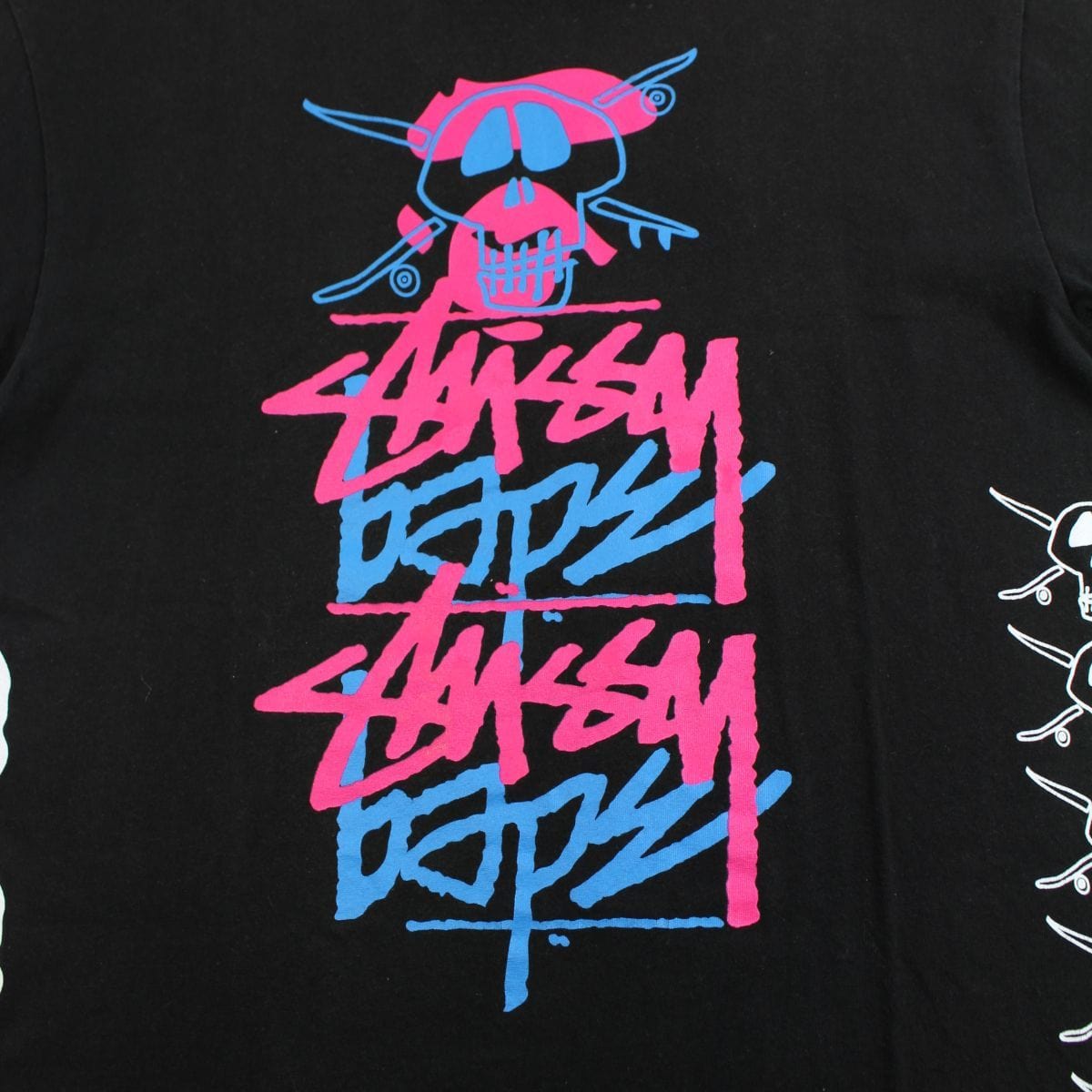 Bape x Stussy Logo Repeat Tee Black - SARUUK