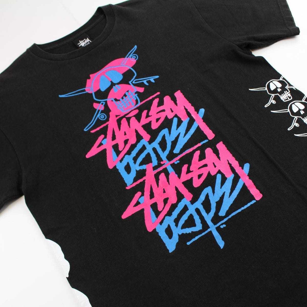 Bape x Stussy Logo Repeat Tee Black - SARUUK