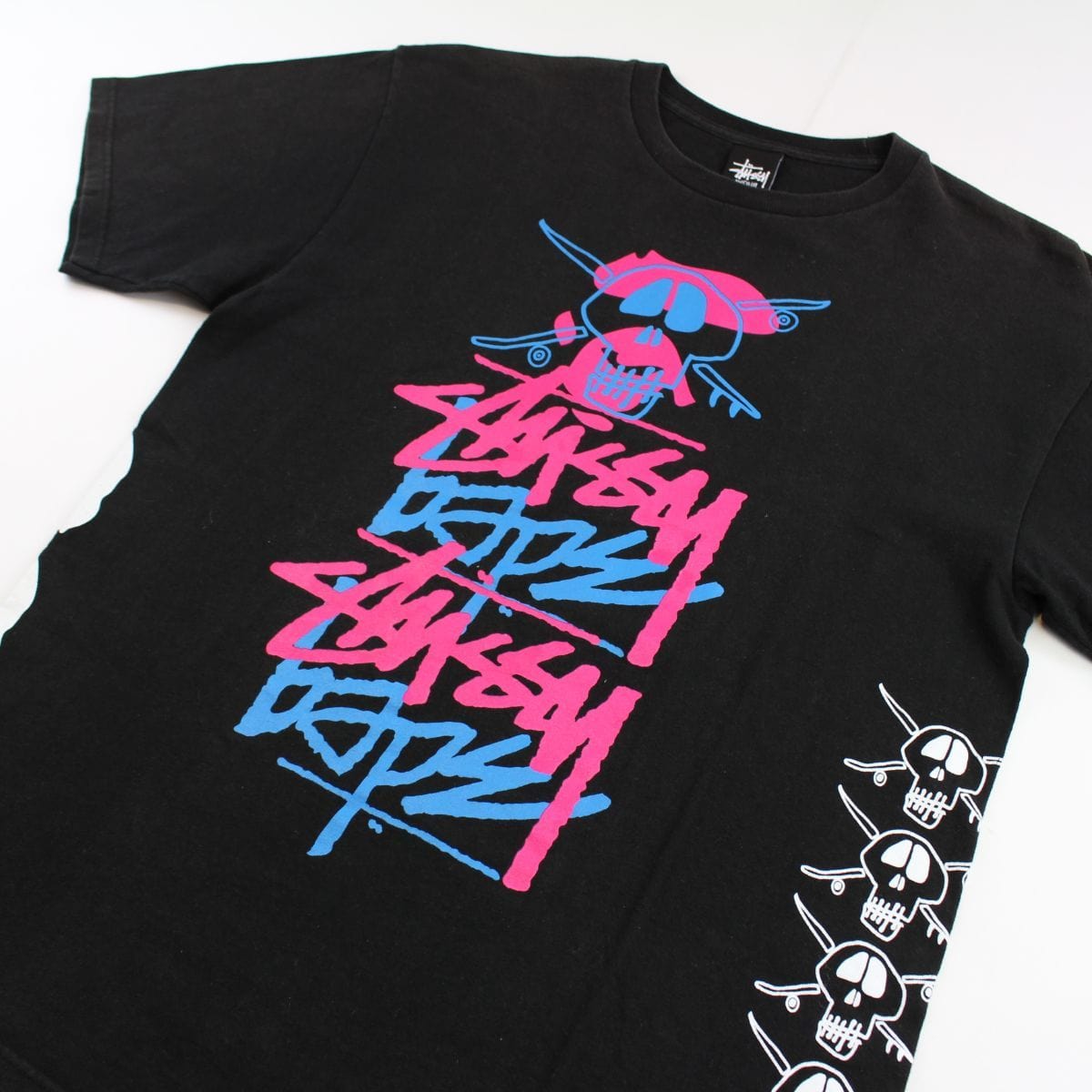 Bape x Stussy Logo Repeat Tee Black - SARUUK