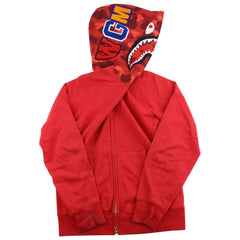 bape red camo shark
