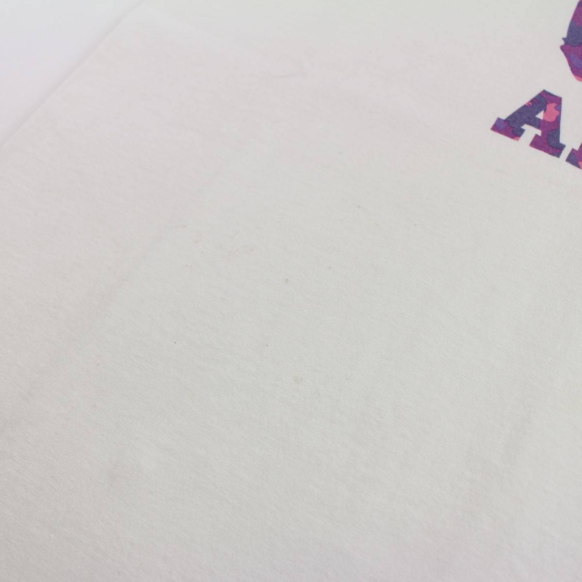 Bape Purple Camo NYC College Logo Tee White - SARUUK