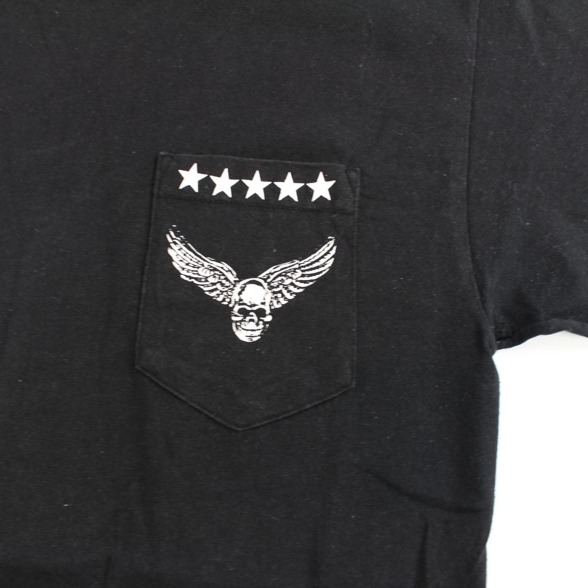 chrome hearts x foti skull wings pocket tee black - SaruGeneral