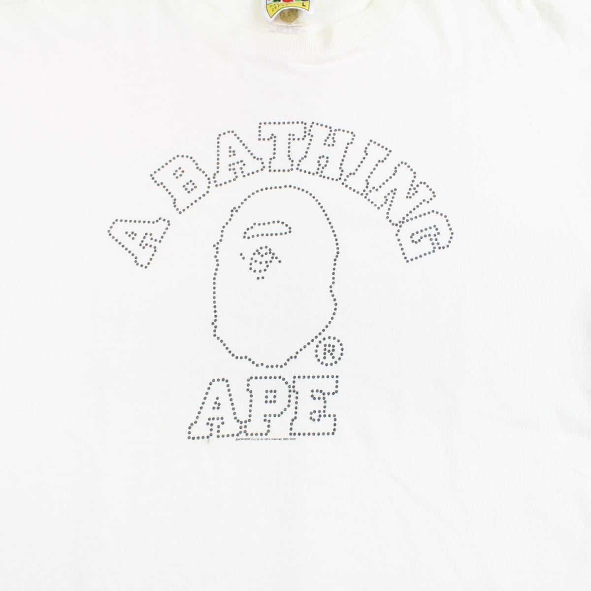Bape Dot College Logo Tee White - SARUUK