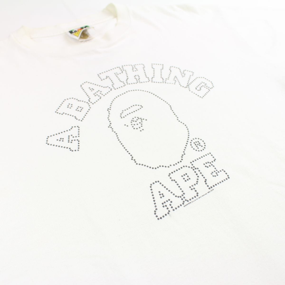 Bape Dot College Logo Tee White - SARUUK