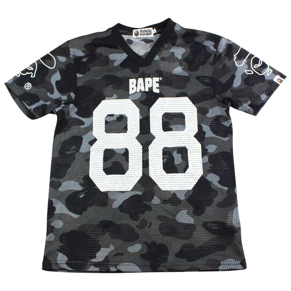 Bape Black Camo Football Jersey - SARUUK