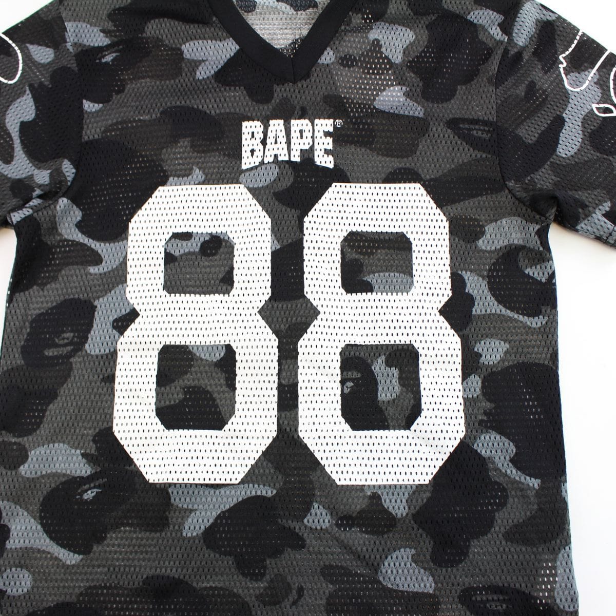 Bape Black Camo Football Jersey - SARUUK