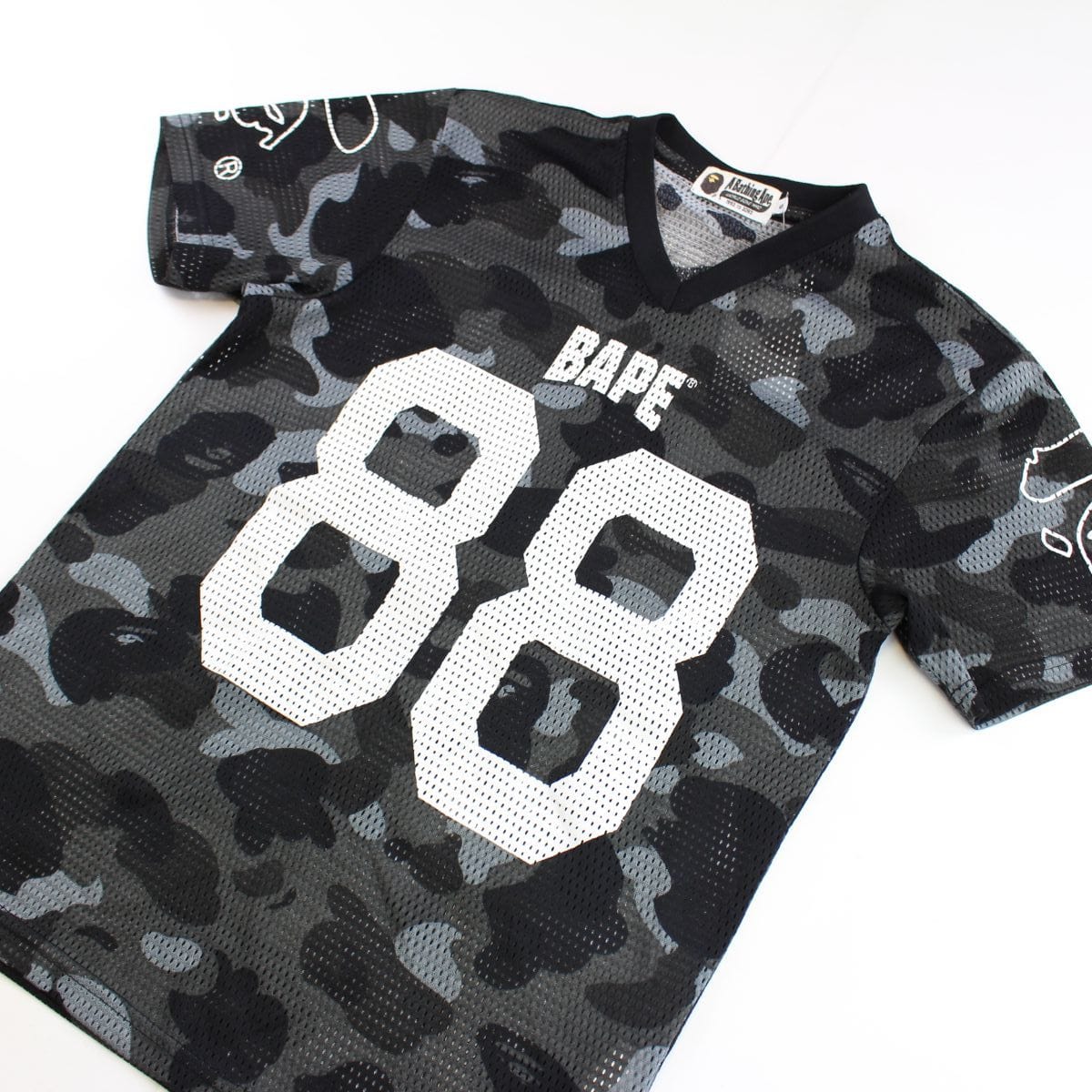 Bape Black Camo Football Jersey - SARUUK