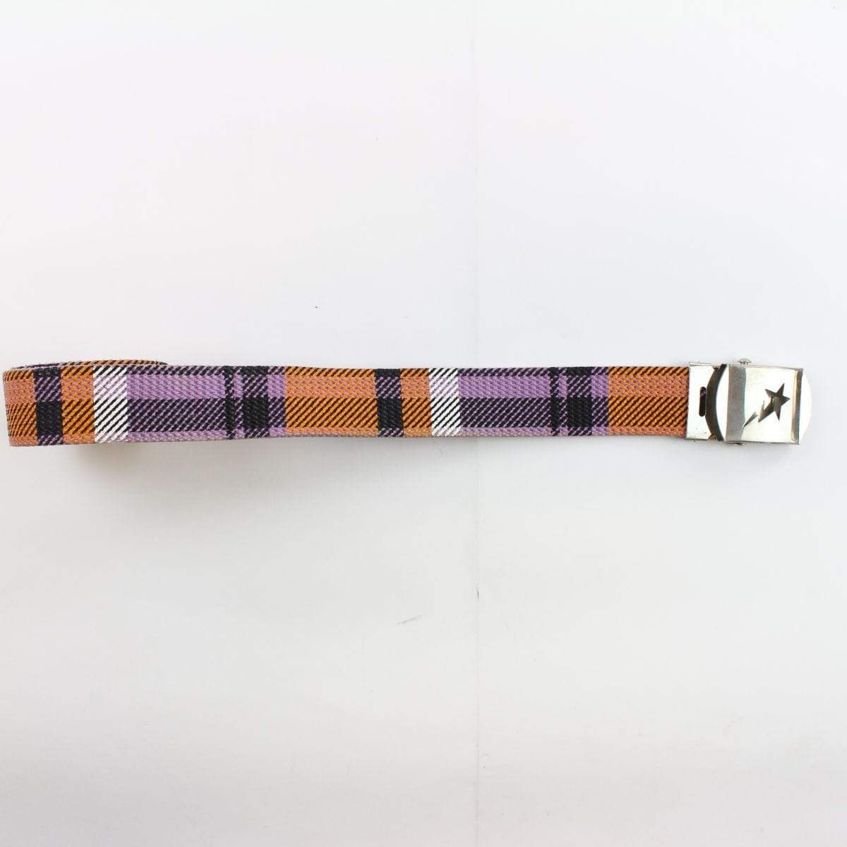 bape orange plaid bapesta belt - SaruGeneral