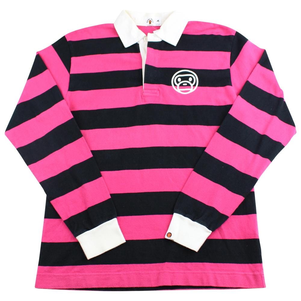 Bape Baby Milo Pink & Black Rugby LS - SARUUK