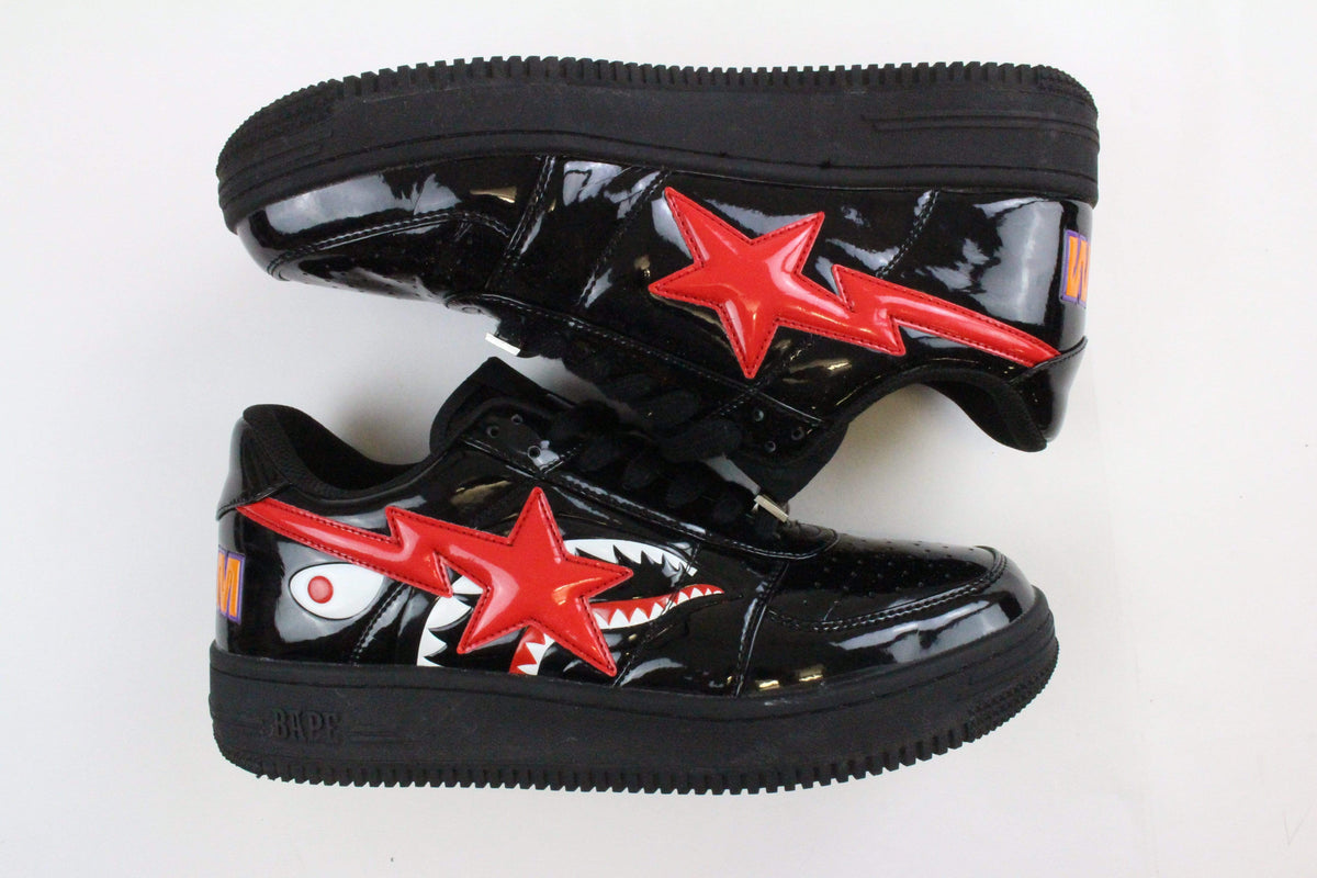 Bapesta Patent Black Shark Face - SaruGeneral
