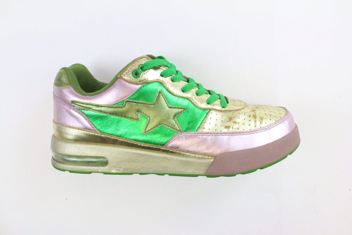 Bape x Pharell Green & Pink Roadsta - SaruGeneral