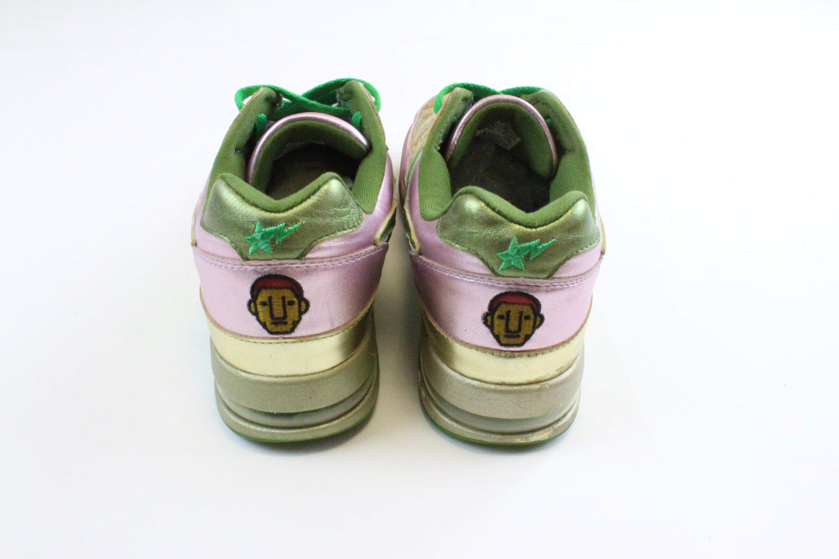 Bape x Pharell Green & Pink Roadsta - SaruGeneral