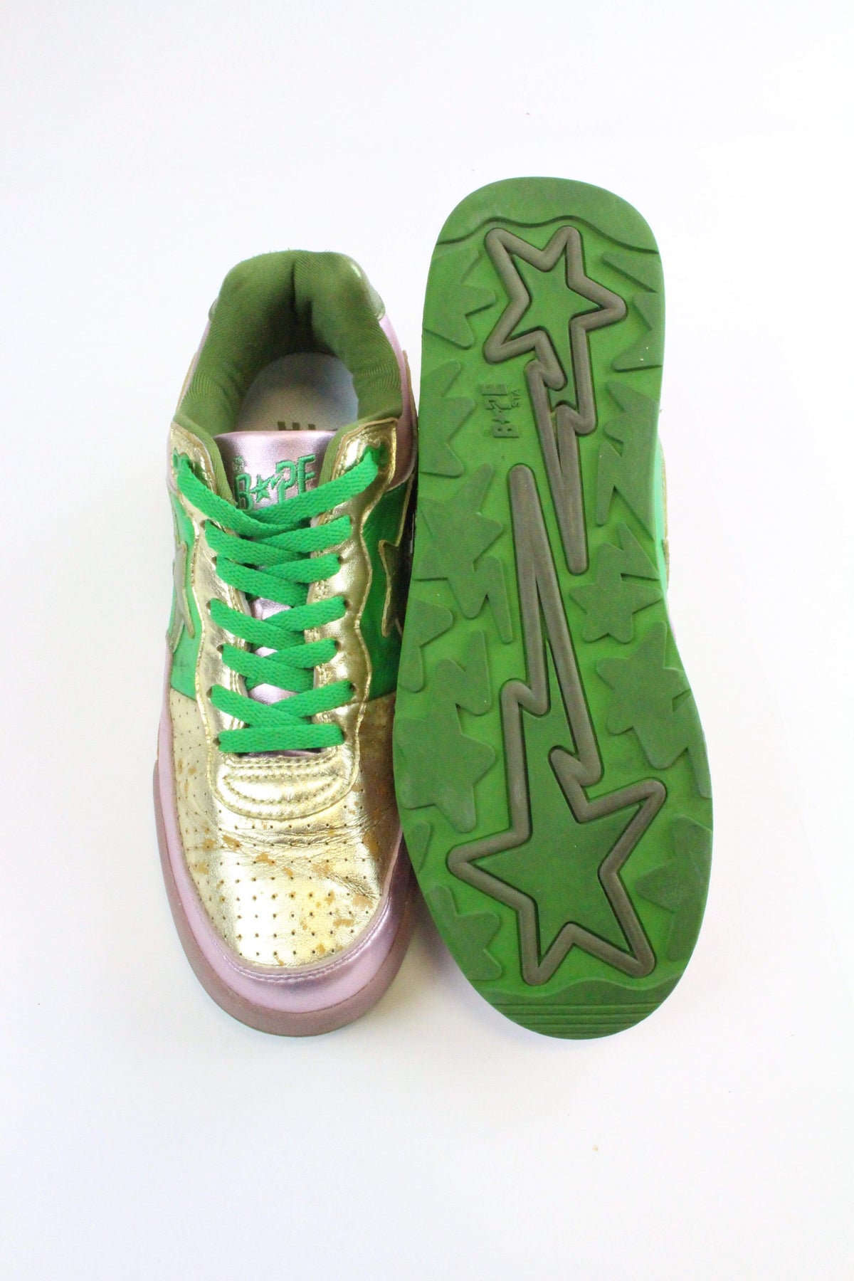Bape x Pharell Green & Pink Roadsta - SaruGeneral