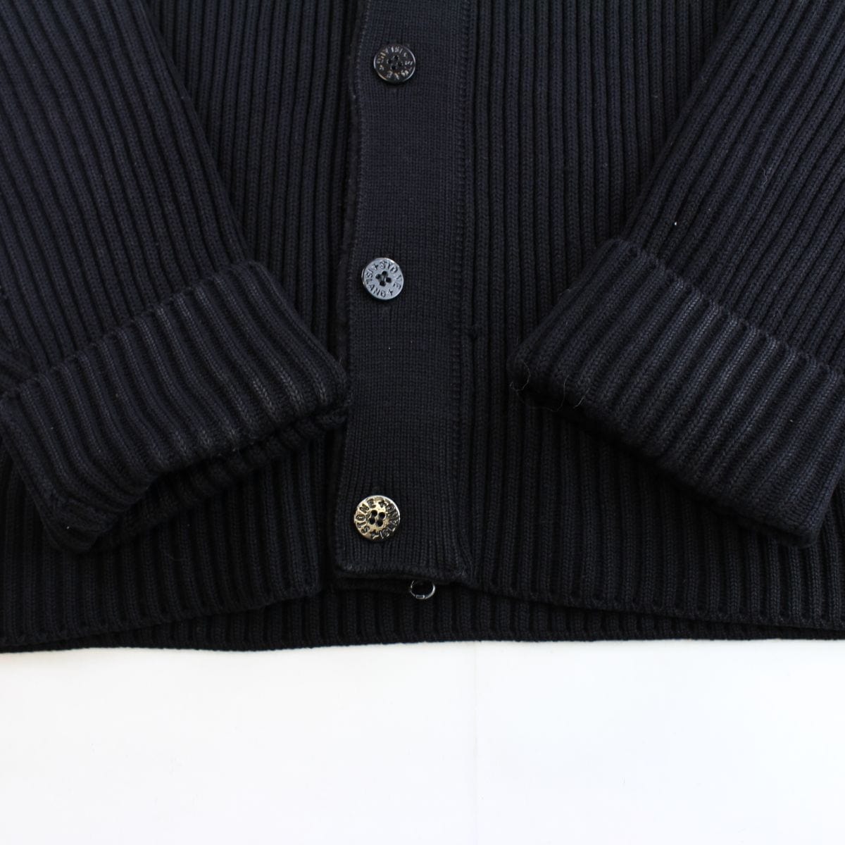 stone island heavy knit hooded cardigan navy 2014 - SaruGeneral