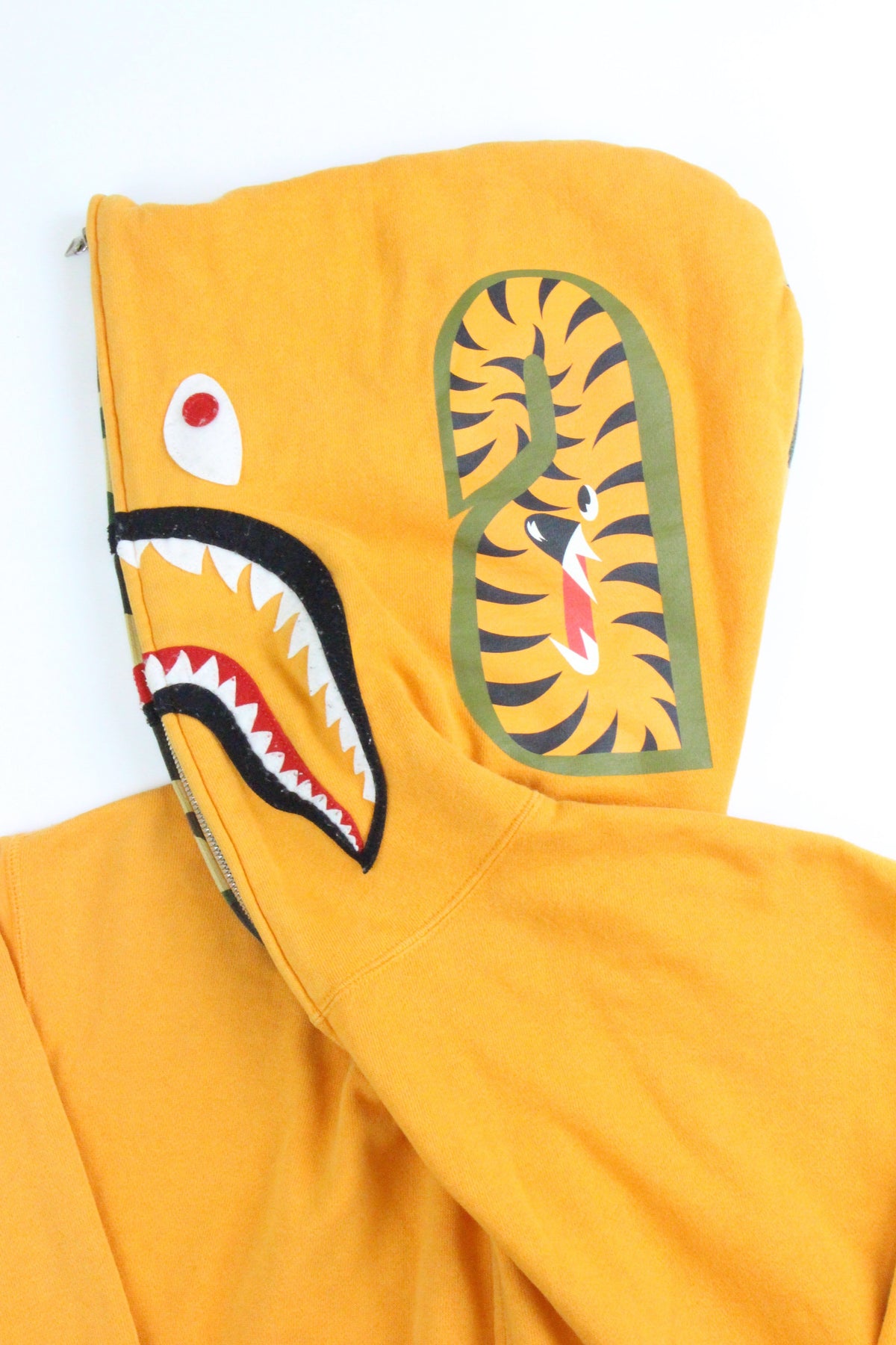 Bape 1st Yellow Camo Shark Hoodie Orange - SaruGeneral