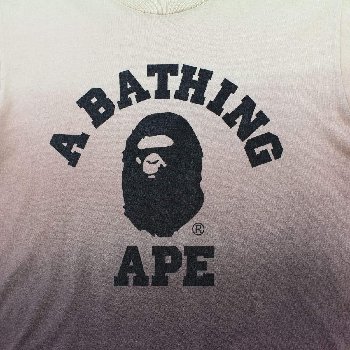 Bape Black College Logo Tee Brown Gradient - SaruGeneral