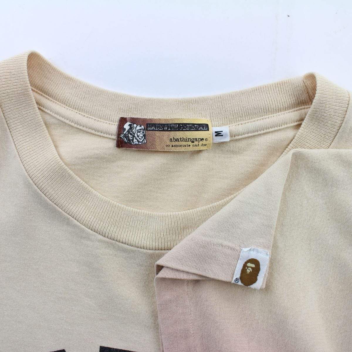Bape Black College Logo Tee Brown Gradient - SaruGeneral