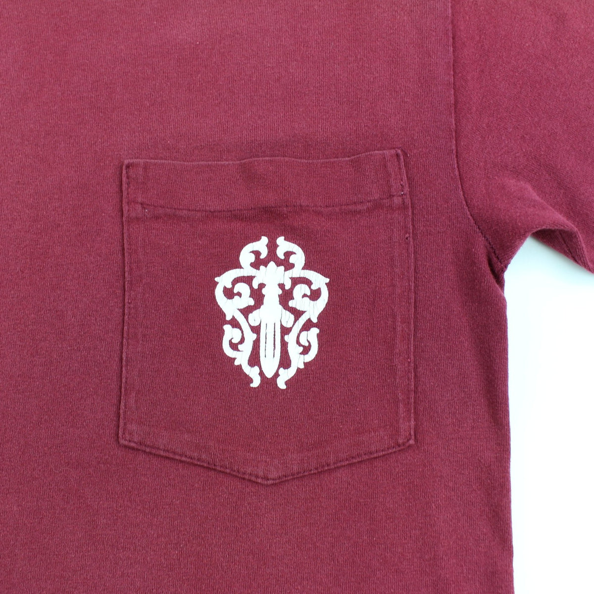 Chrome Hearts Dagger Pocket Tee Burgundy - SARUUK