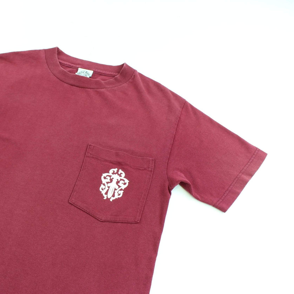 Chrome Hearts Dagger Pocket Tee Burgundy - SARUUK