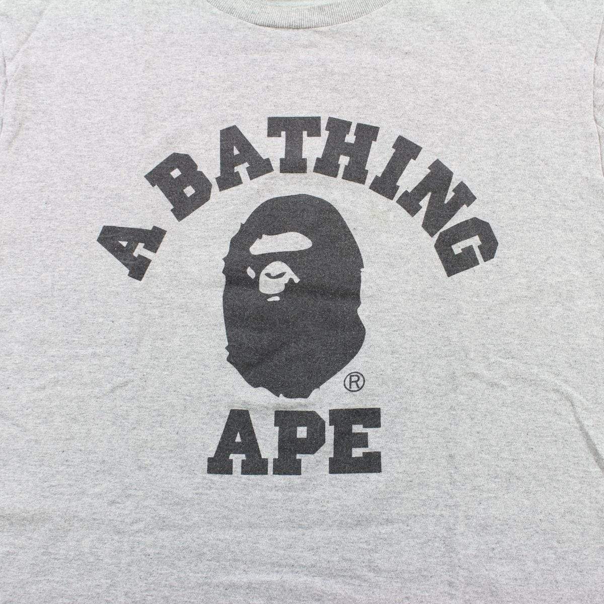 Bape Black College Logo Tee Grey - SaruGeneral