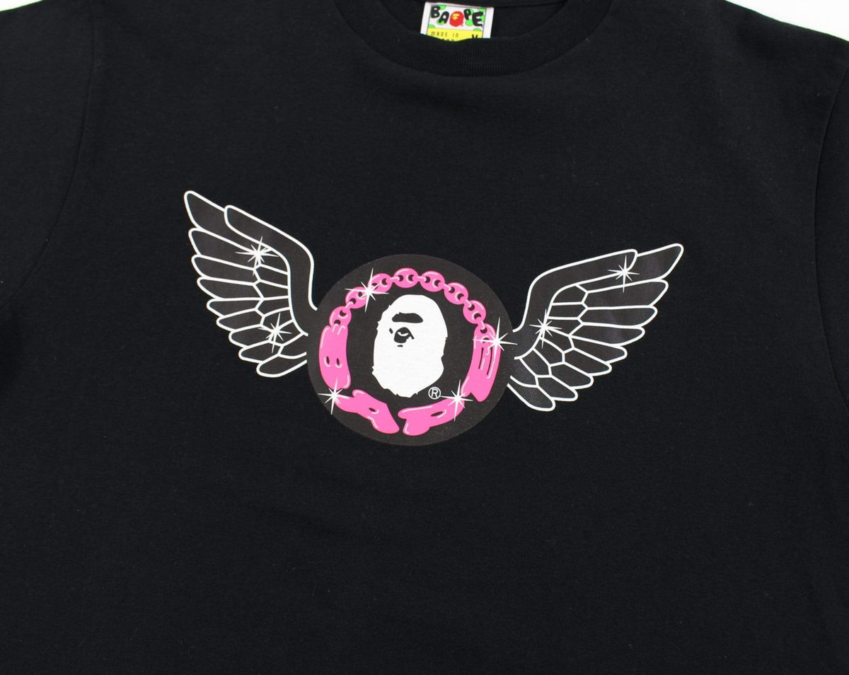 Bape Angel Wings Big Ape Tee Black - SARUUK