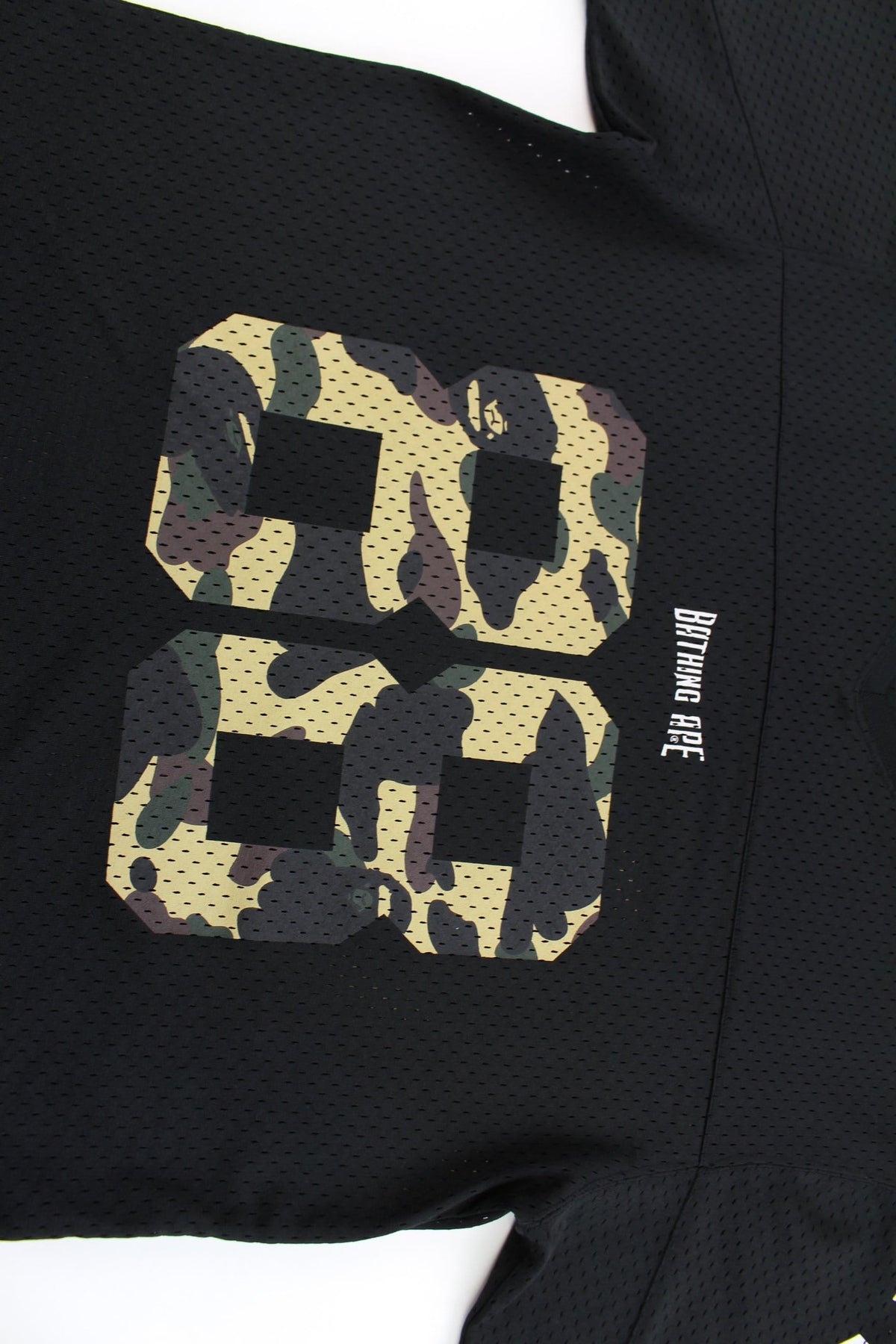 Bape 1st yellow 88 Camo Mesh Jersey Black - SARUUK