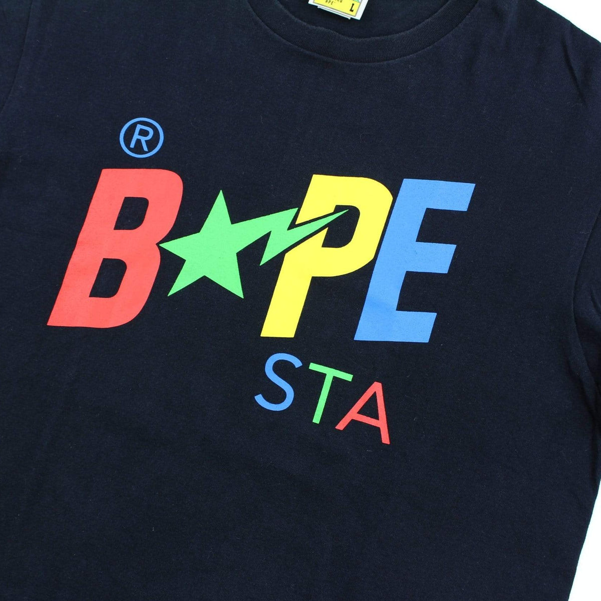 Bape Ebay Bapesta Logo Tee Black - SARUUK