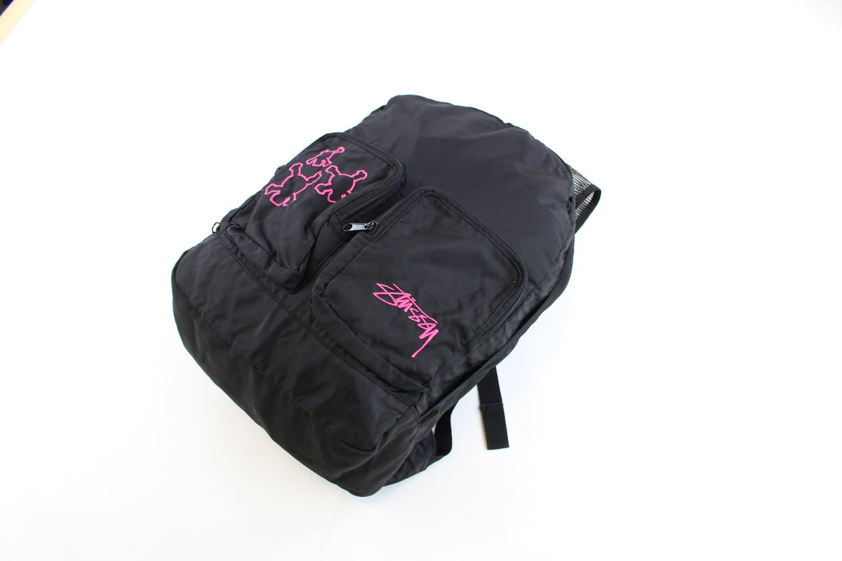 Stussy x Futura Purple Print Backpack + pouch set - SARUUK