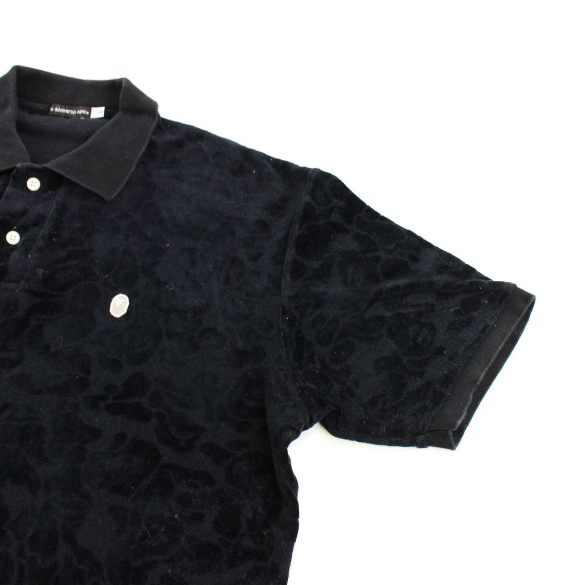 Bapexclusve Black velour Camo Polo - SARUUK