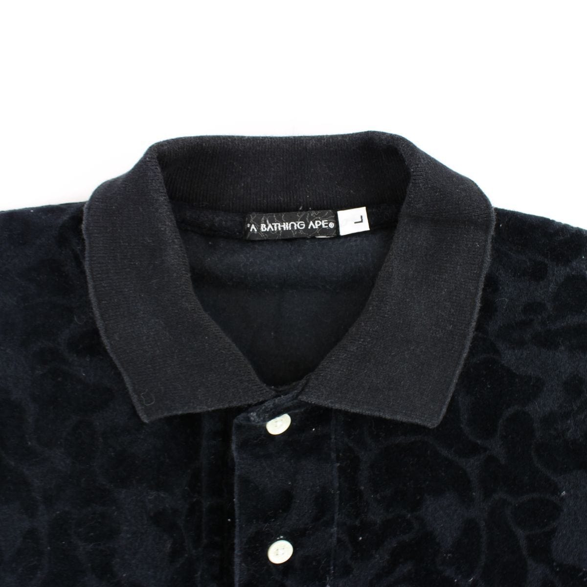 Bapexclusve Black velour Camo Polo - SARUUK