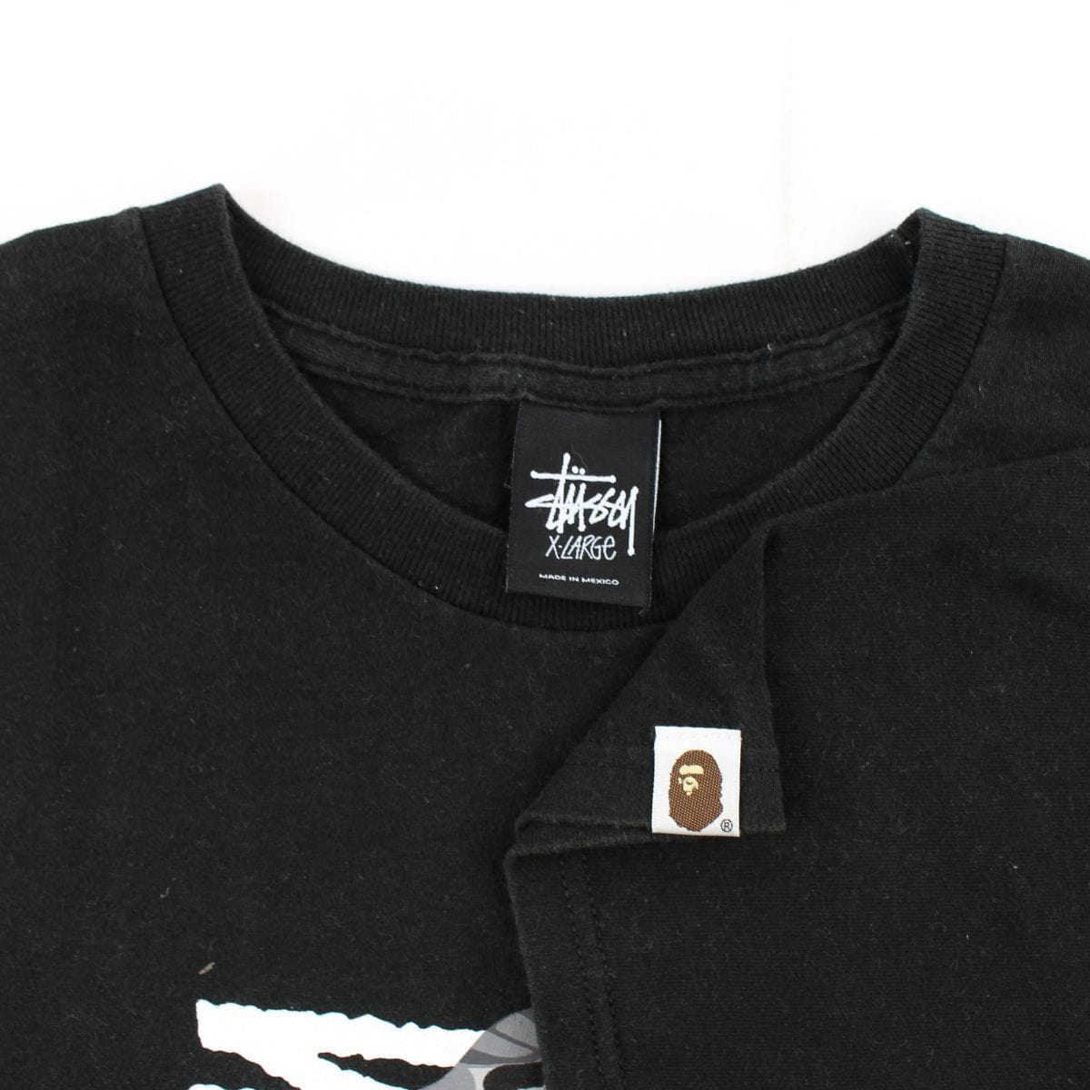 Stussy x Bape Survival of The Fittest Tee Black - SARUUK
