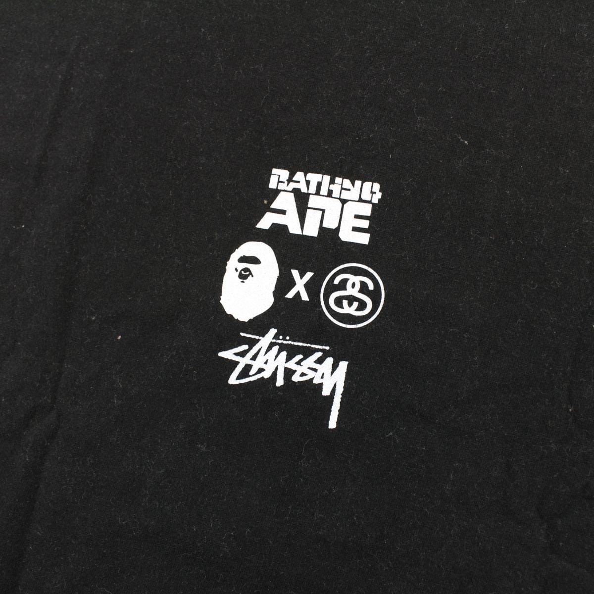 Stussy x Bape Survival of The Fittest Tee Black - SARUUK