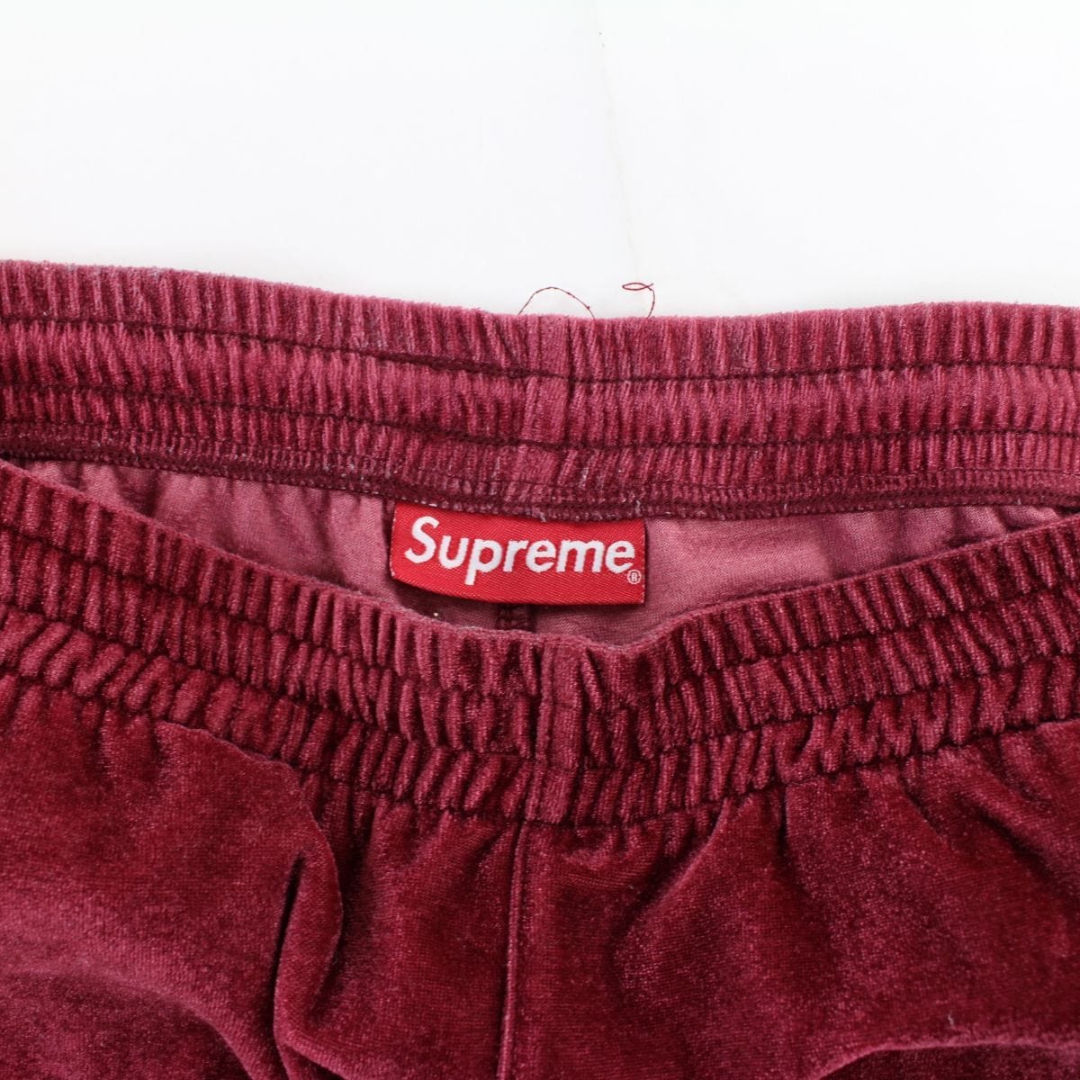 Supreme Velour Trackpants Red - SARUUK