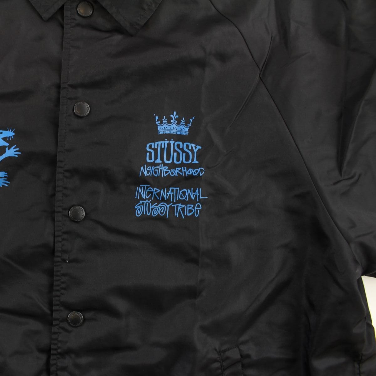 Stussy x neighborhood International Stussy Tribe coach Jacket Black - SARUUK