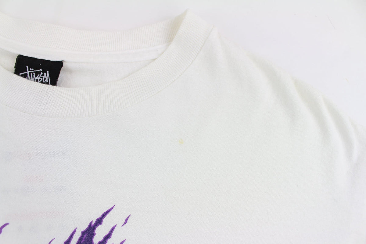 Stussy Lightening Skeleton Tee White - SARUUK