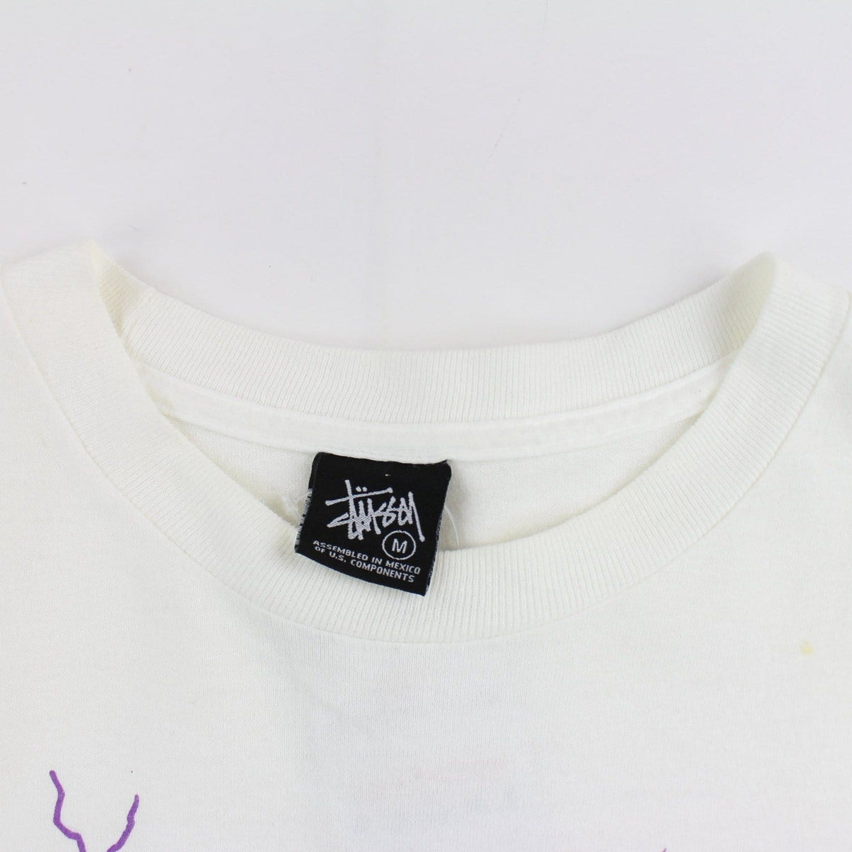 Stussy Lightening Skeleton Tee White - SARUUK
