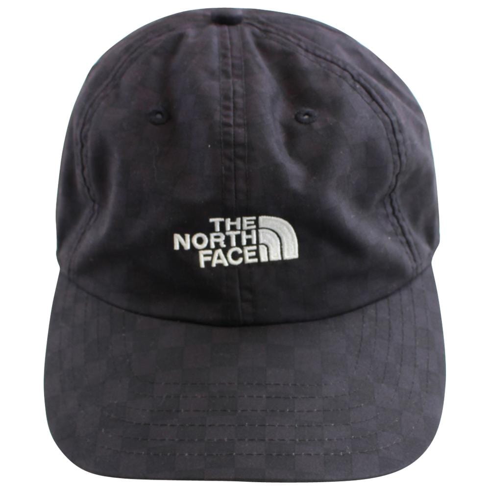 supreme x the north face tnf black checkered 6panel 2011 - SaruGeneral